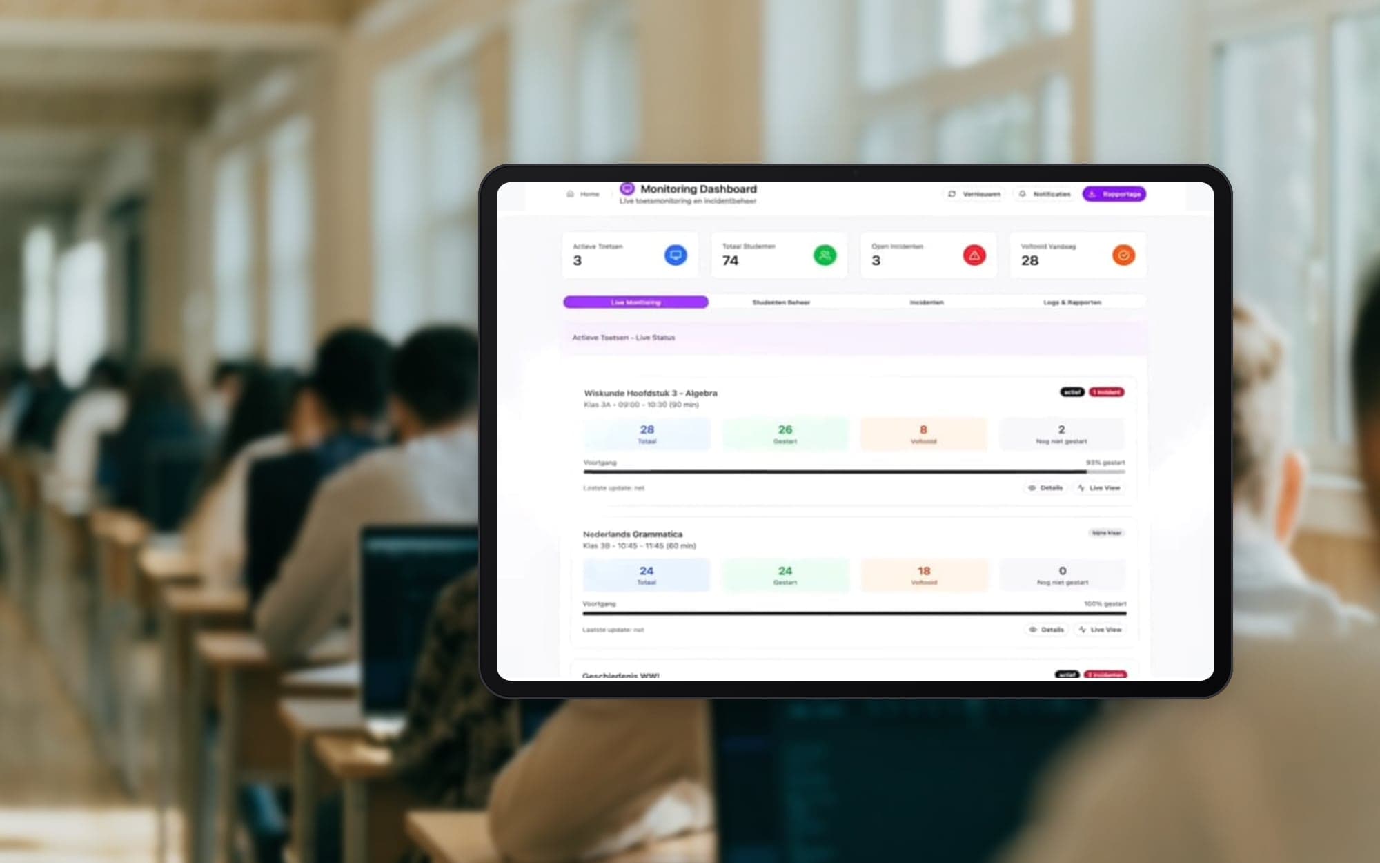 Digital assessment software for a university