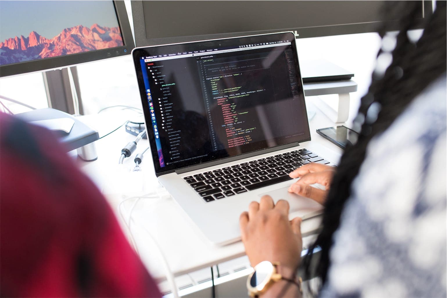 Experienced React developer writing code
