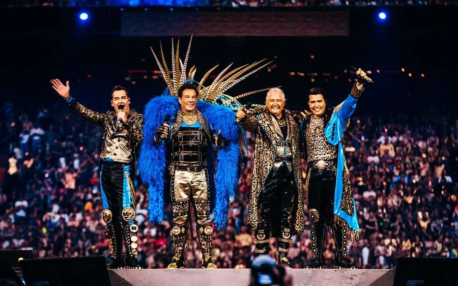 René Froger, Jeroen van der Boom, Gerard Joling and Jan Smit on stage at the Johan Cruijff ArenA