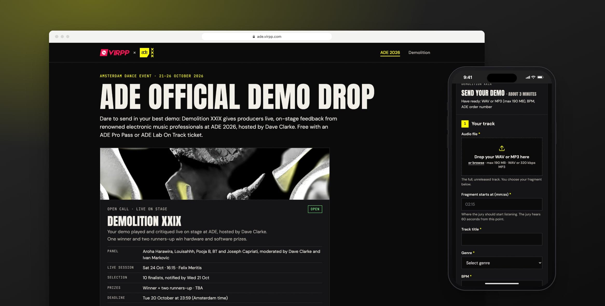 ADE demo submission: the VIRPP × ADE 2026 demo platform