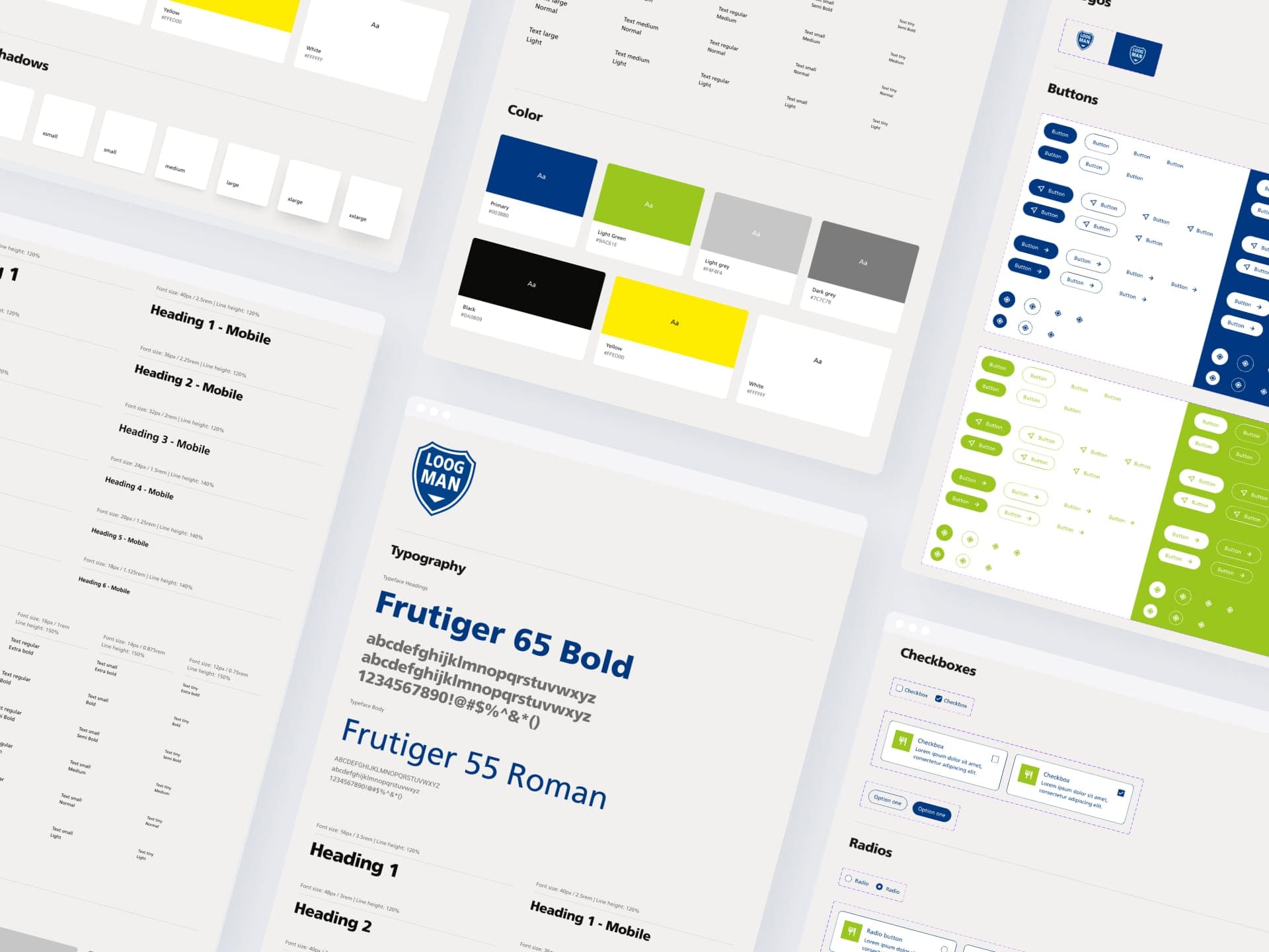 Loogman's design system with all its components