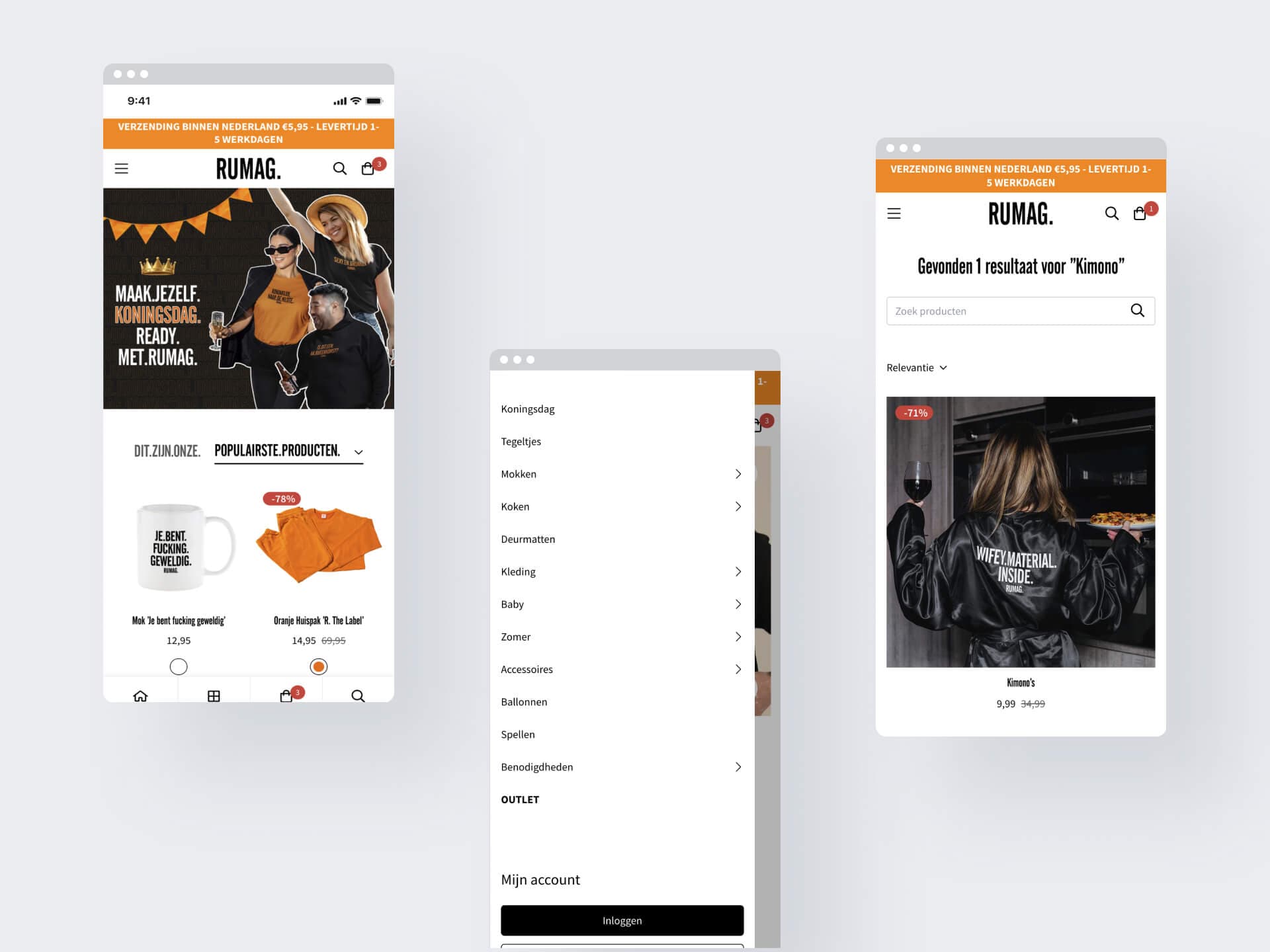 Shopify online store for RUMAG
