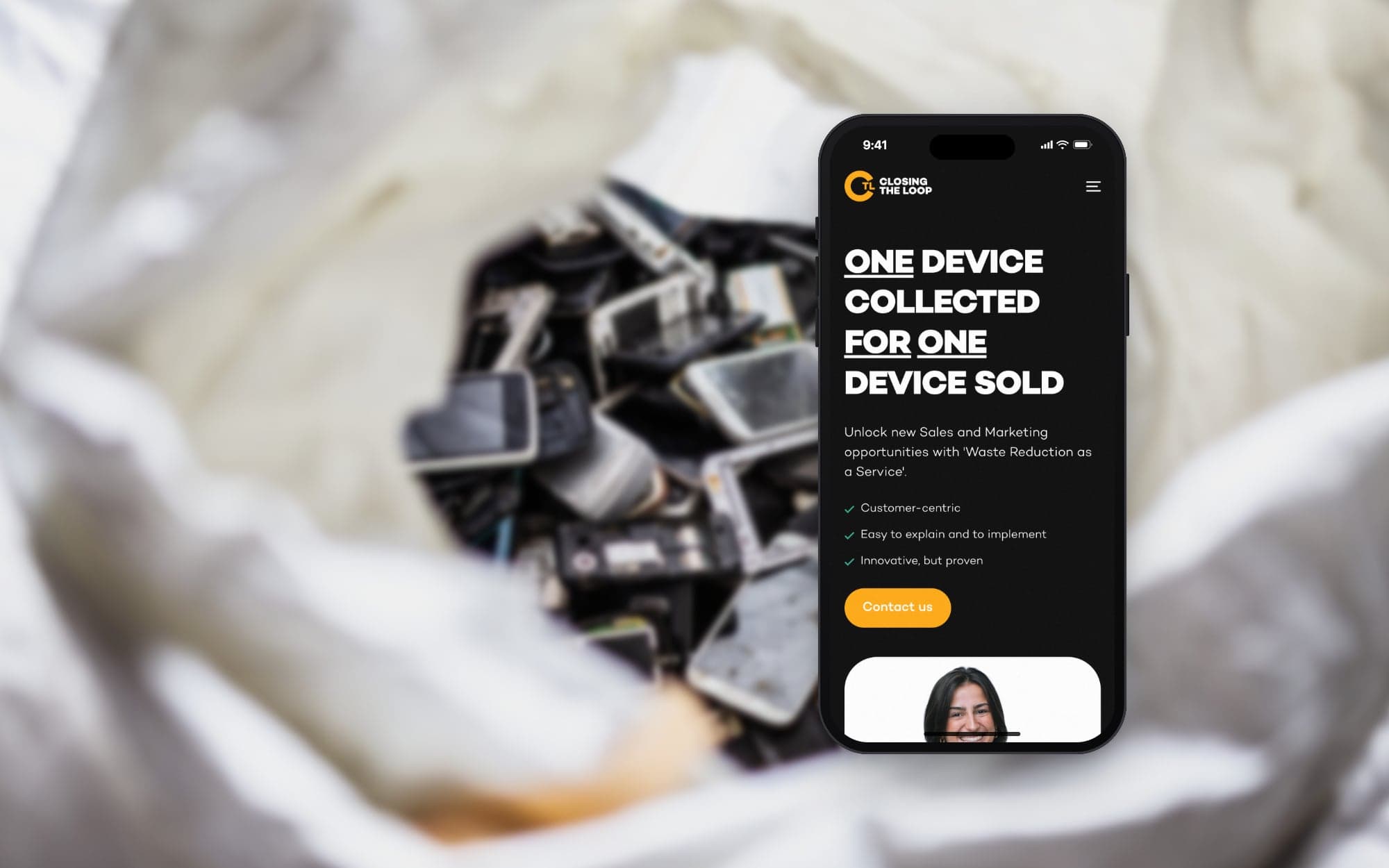 Website with a 3D explainer for Closing The Loop