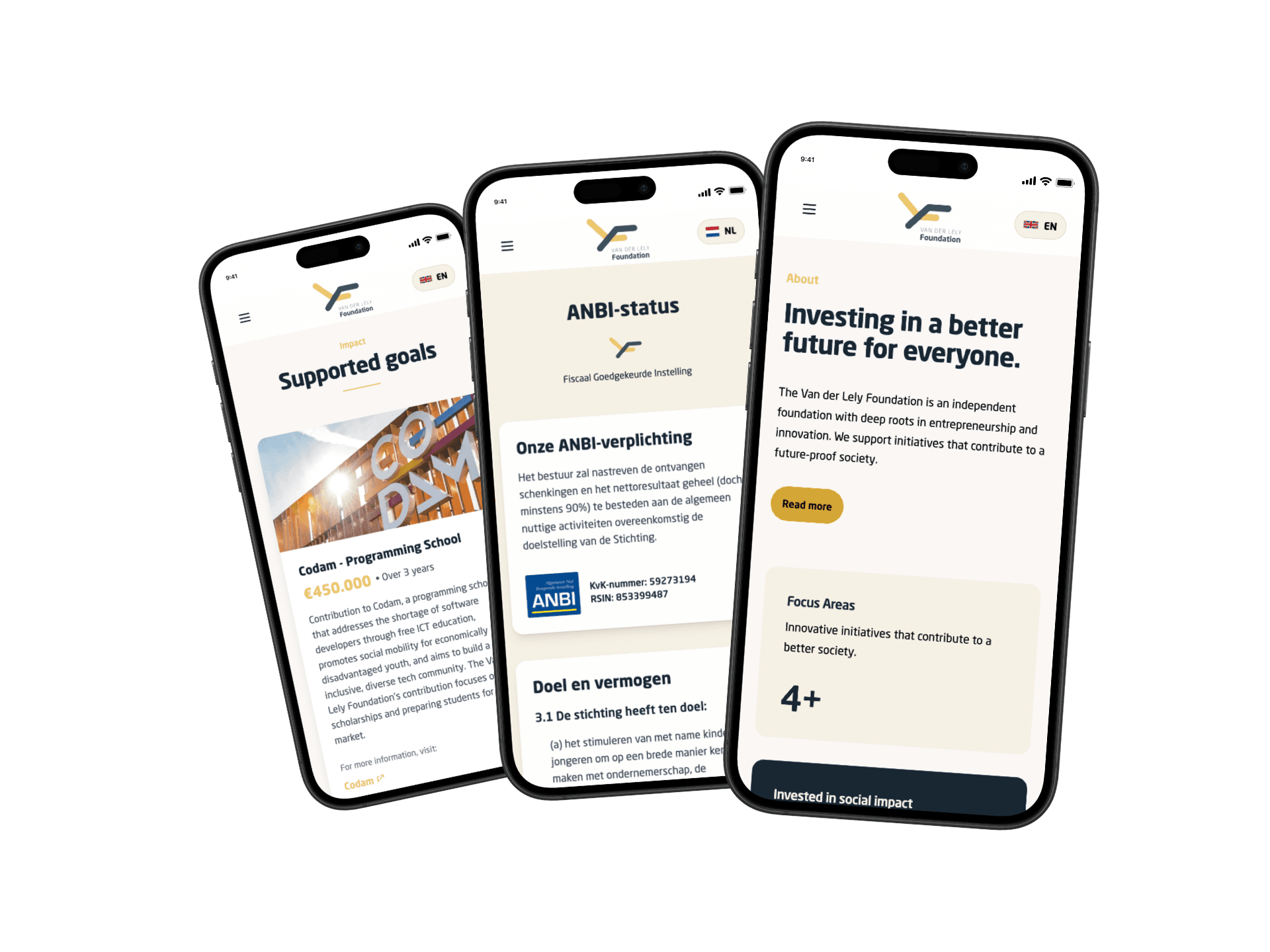 Custom website for a foundation