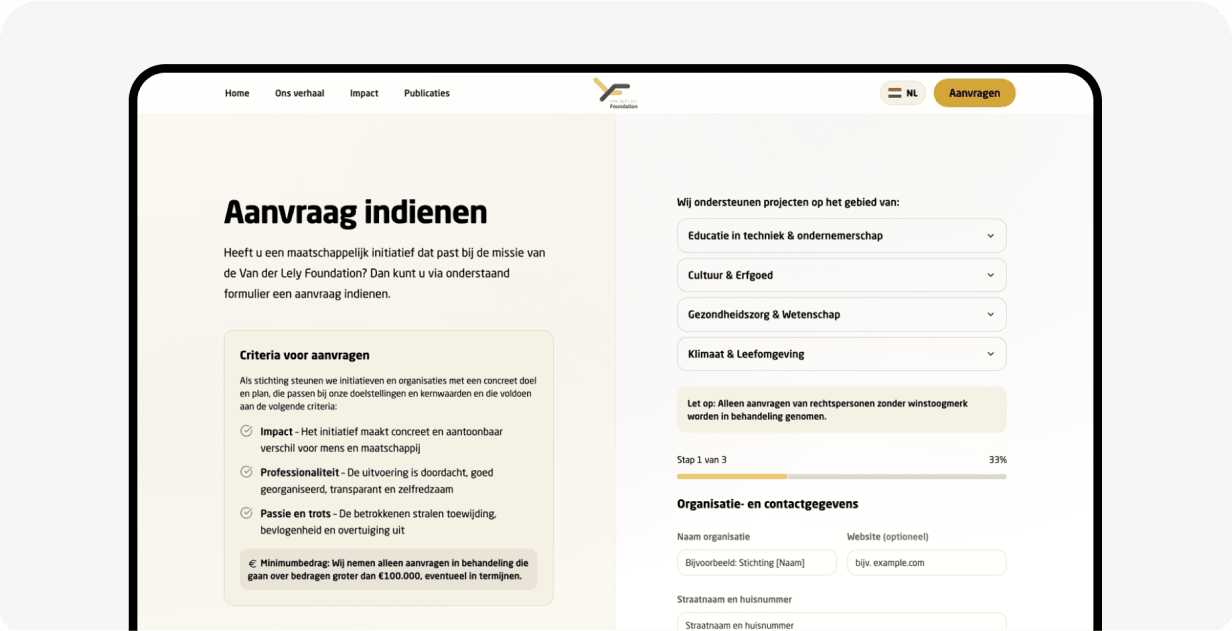 Van der Lely Foundation website