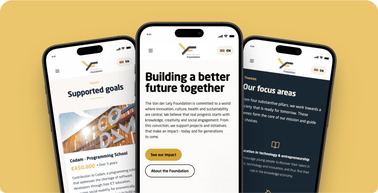 Custom website for a foundation