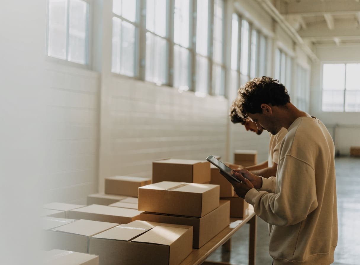 Stock and products kept in step between the online store, the warehouse and the accounts