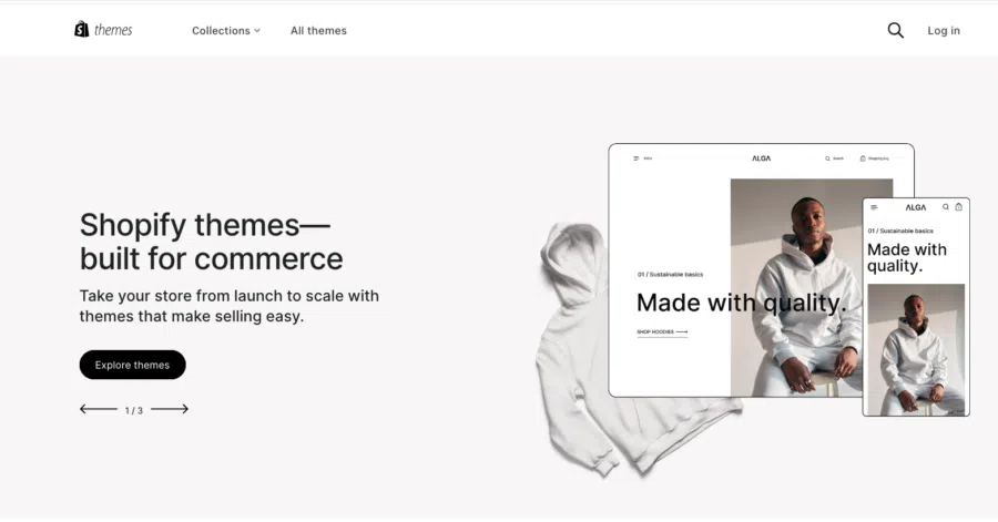 Shopify themes example
