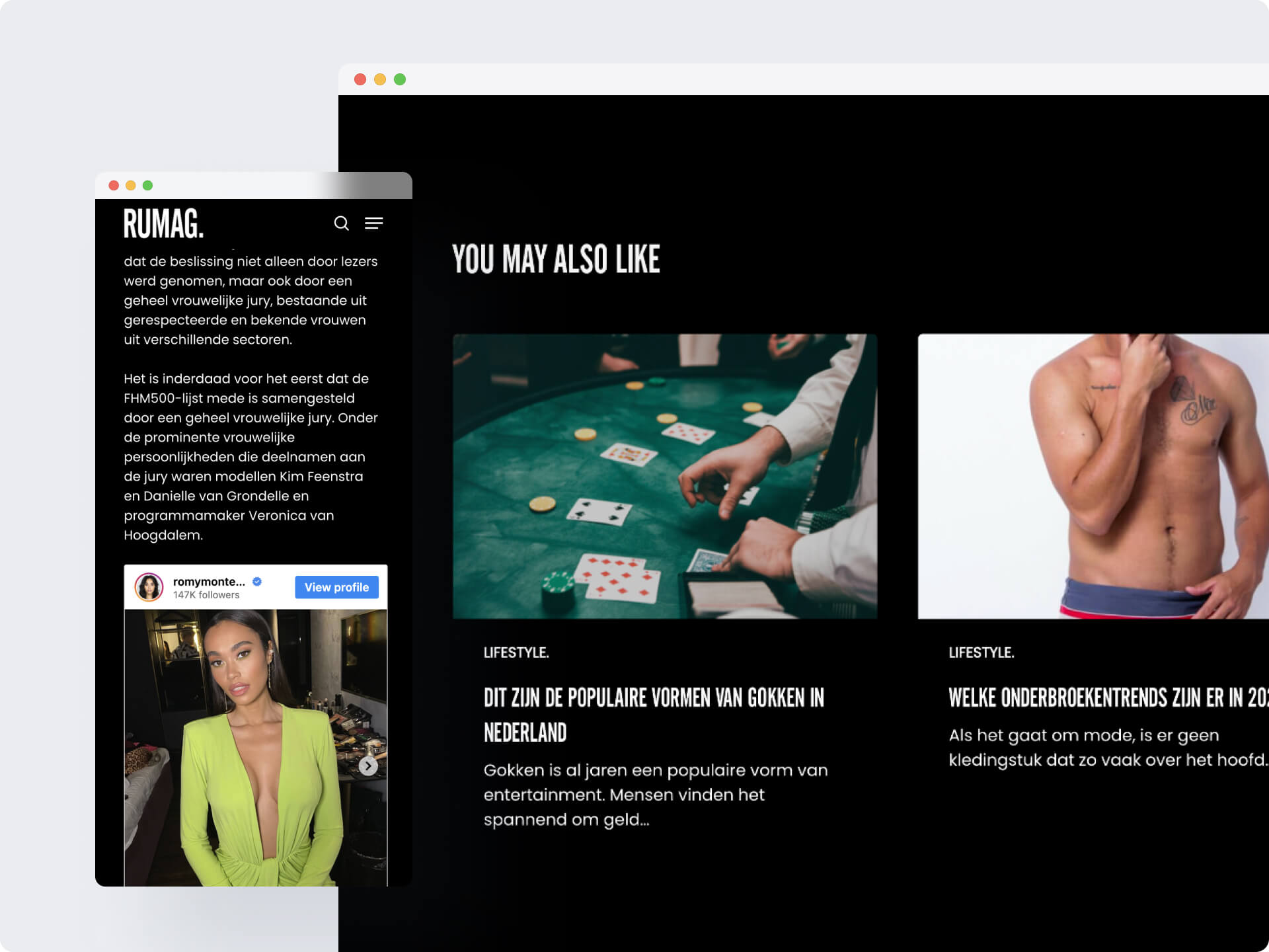 RUMAG blog website ontwikkeling