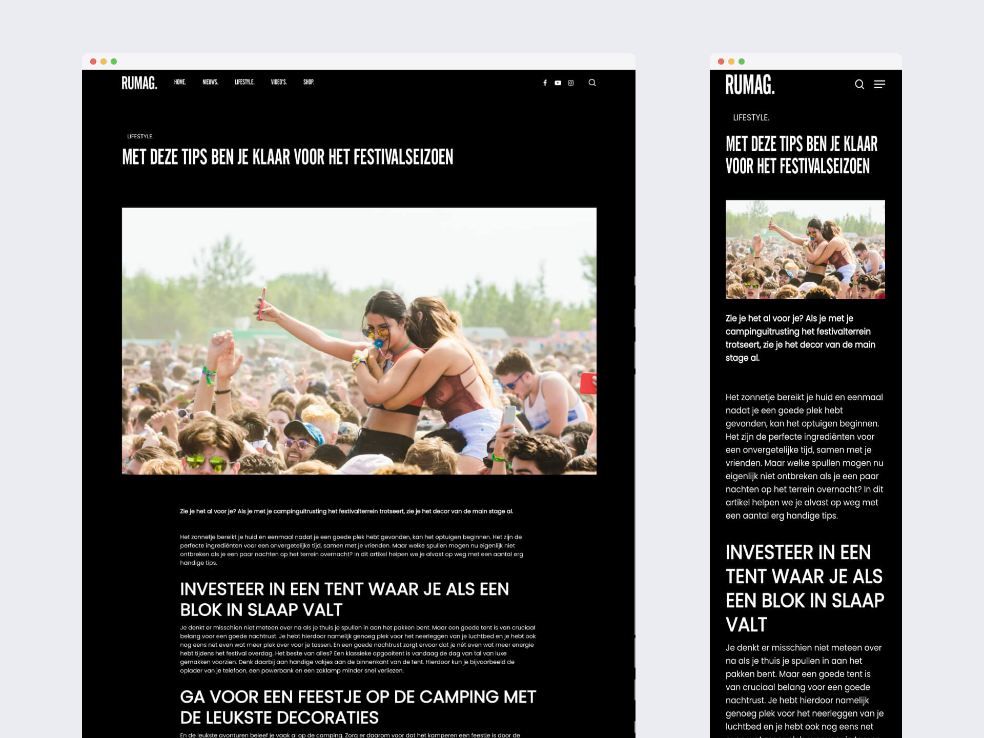 RUMAG blog website ontwikkeling