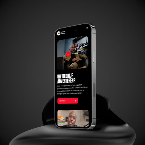 mockuuups abstract standing smartphone mockup
